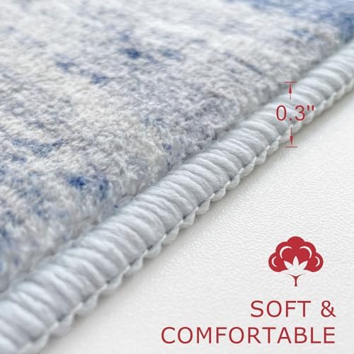 KOZYFLY Modern Ombre Area Rugs Set - 2x3 & 3x5 Grey Small Rugs for Bedroom, Laundry, and Nursery - Stylish Abstract Desi