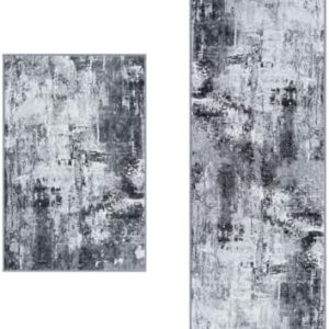 KOZYFLY 2x3 Small Area Rug & 2x6 Kitchen Runner Rug | Soft & Durable | Perfect for Living Room & Kitchen | Easy to Clean