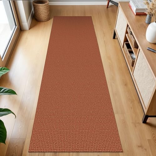 KOZYFLY Kitchen Runner Rug 2x6 ft - Washable Non-Slip Rubber Backed Floor Carpet for Hallways & Entryways, Cotton Materi