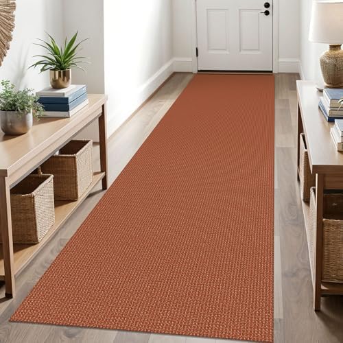 KOZYFLY Kitchen Runner Rug 2x6 ft - Washable Non-Slip Rubber Backed Floor Carpet for Hallways & Entryways, Cotton Materi