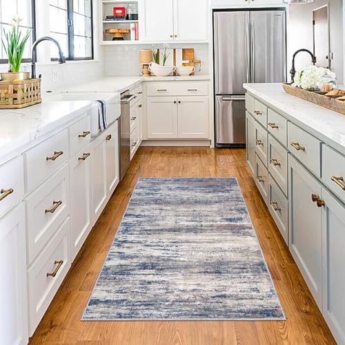 KOZYFLY Modern Ombre Area Rugs Set - 2x3 & 3x5 Grey Small Rugs for Bedroom, Laundry, and Nursery - Stylish Abstract Desi