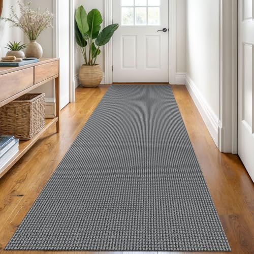 KOZYFLY Kitchen Runner Rug 2x6 ft - Washable Non-Slip Rubber Backed Floor Carpet for Hallways & Entryways, Cotton Materi