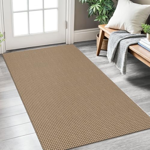 KOZYFLY Kitchen Runner Rug 2x6 ft - Washable Non-Slip Rubber Backed Floor Carpet for Hallways & Entryways, Cotton Materi