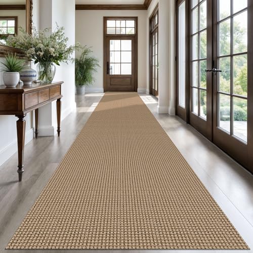 KOZYFLY Kitchen Runner Rug 2x6 ft - Washable Non-Slip Rubber Backed Floor Carpet for Hallways & Entryways, Cotton Materi