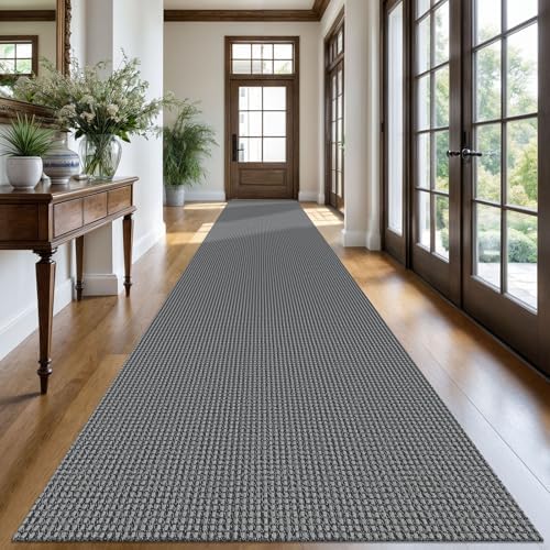 KOZYFLY Kitchen Runner Rug 2x6 ft - Washable Non-Slip Rubber Backed Floor Carpet for Hallways & Entryways, Cotton Materi