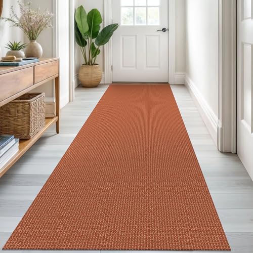 KOZYFLY Kitchen Runner Rug 2x6 ft - Washable Non-Slip Rubber Backed Floor Carpet for Hallways & Entryways, Cotton Materi