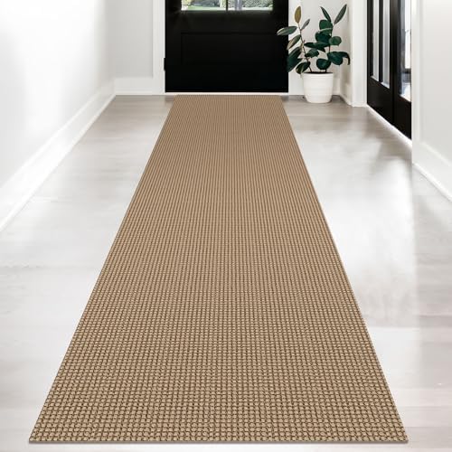 KOZYFLY Kitchen Runner Rug 2x6 ft - Washable Non-Slip Rubber Backed Floor Carpet for Hallways & Entryways, Cotton Materi