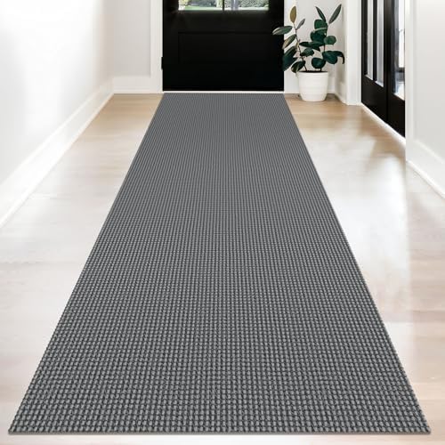 KOZYFLY Kitchen Runner Rug 2x6 ft - Washable Non-Slip Rubber Backed Floor Carpet for Hallways & Entryways, Cotton Materi