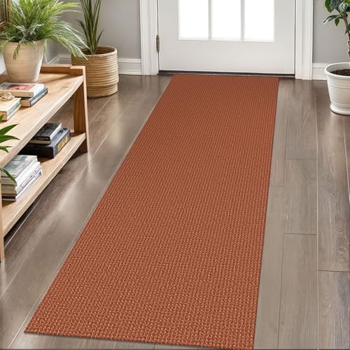 KOZYFLY Kitchen Runner Rug 2x6 ft - Washable Non-Slip Rubber Backed Floor Carpet for Hallways & Entryways, Cotton Materi