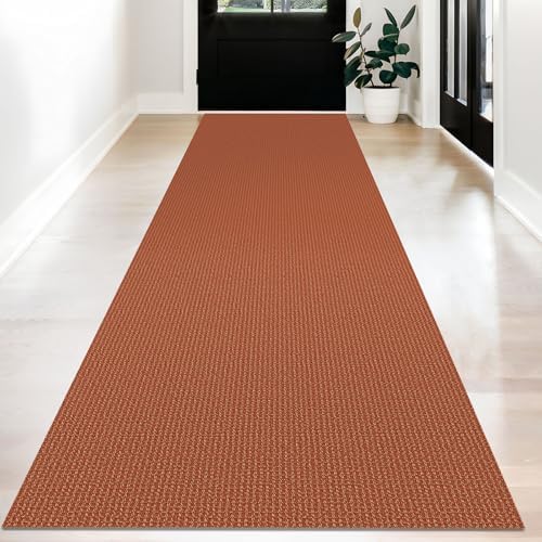 KOZYFLY Kitchen Runner Rug 2x6 ft - Washable Non-Slip Rubber Backed Floor Carpet for Hallways & Entryways, Cotton Materi