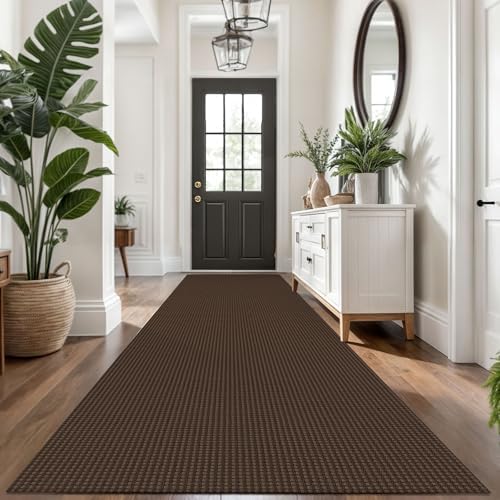 KOZYFLY Kitchen Runner Rug 2x6 ft - Washable Non-Slip Rubber Backed Floor Carpet for Hallways & Entryways, Cotton Materi