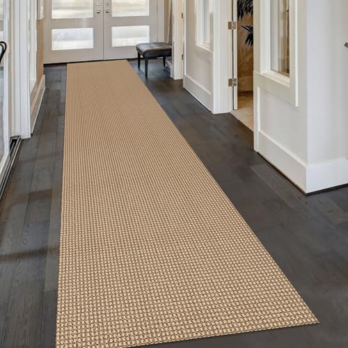 KOZYFLY Kitchen Runner Rug 2x6 ft - Washable Non-Slip Rubber Backed Floor Carpet for Hallways & Entryways, Cotton Materi