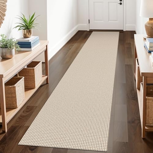 KOZYFLY Kitchen Runner Rug 2x6 ft - Washable Non-Slip Rubber Backed Floor Carpet for Hallways & Entryways, Cotton Materi