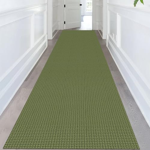 KOZYFLY Kitchen Runner Rug 2x6 ft - Washable Non-Slip Rubber Backed Floor Carpet for Hallways & Entryways, Cotton Materi