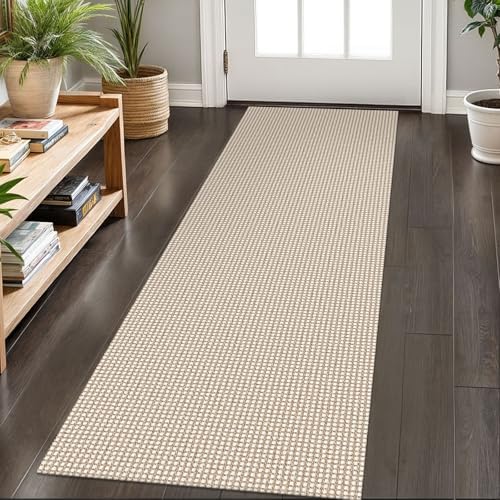 KOZYFLY Kitchen Runner Rug 2x6 ft - Washable Non-Slip Rubber Backed Floor Carpet for Hallways & Entryways, Cotton Materi