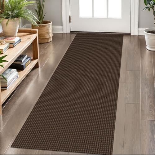 KOZYFLY Kitchen Runner Rug 2x6 ft - Washable Non-Slip Rubber Backed Floor Carpet for Hallways & Entryways, Cotton Materi