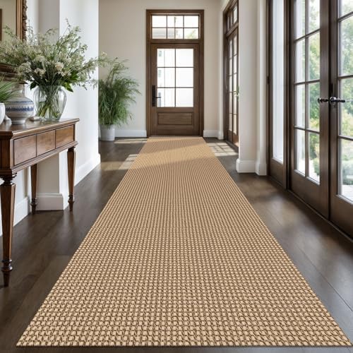 KOZYFLY Kitchen Runner Rug 2x6 ft - Washable Non-Slip Rubber Backed Floor Carpet for Hallways & Entryways, Cotton Materi