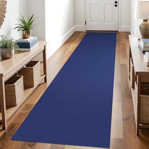 KOZYFLY Kitchen Runner Rug 2x6 ft - Washable Non-Slip Rubber Backed Floor Carpet for Hallways & Entryways, Cotton Materi