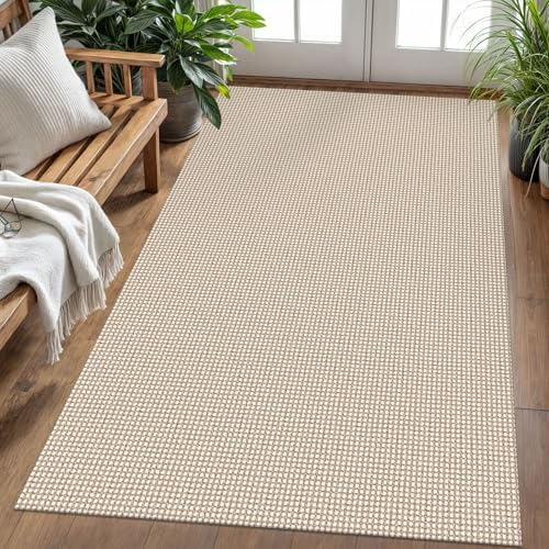 KOZYFLY Kitchen Runner Rug 2x6 ft - Washable Non-Slip Rubber Backed Floor Carpet for Hallways & Entryways, Cotton Materi