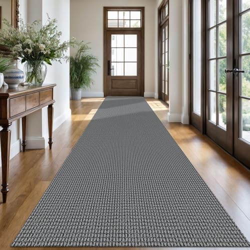 KOZYFLY Kitchen Runner Rug 2x6 ft - Washable Non-Slip Rubber Backed Floor Carpet for Hallways & Entryways, Cotton Materi