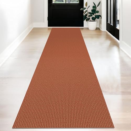 KOZYFLY Kitchen Runner Rug 2x6 ft - Washable Non-Slip Rubber Backed Floor Carpet for Hallways & Entryways, Cotton Materi