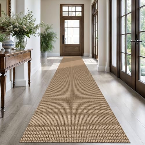 KOZYFLY Kitchen Runner Rug 2x6 ft - Washable Non-Slip Rubber Backed Floor Carpet for Hallways & Entryways, Cotton Materi