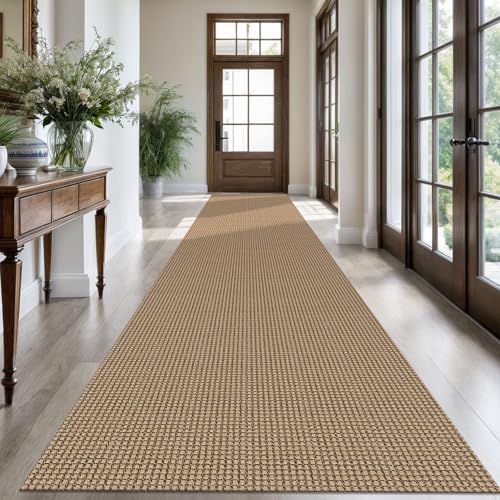 KOZYFLY Kitchen Runner Rug 2x6 ft - Washable Non-Slip Rubber Backed Floor Carpet for Hallways & Entryways, Cotton Materi