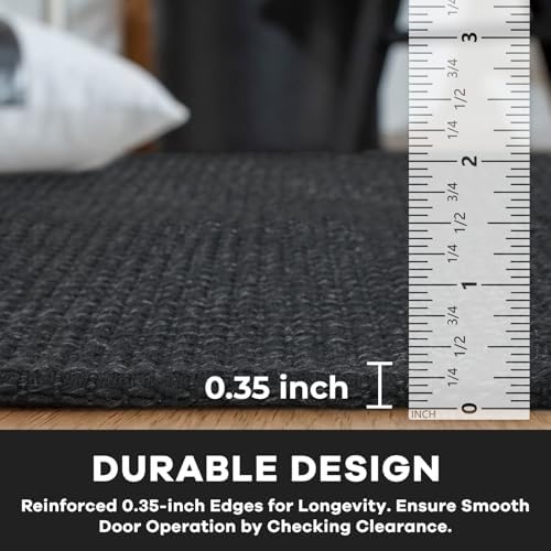 KOZYFLY Kitchen Runner Rug 2x6 ft - Washable Non-Slip Rubber Backed Floor Carpet for Hallways & Entryways, Cotton Materi