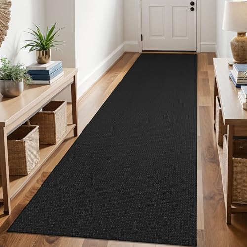 KOZYFLY Kitchen Runner Rug 2x6 ft - Washable Non-Slip Rubber Backed Floor Carpet for Hallways & Entryways, Cotton Materi