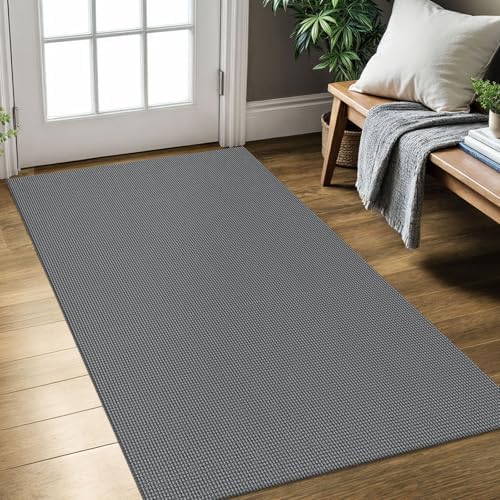 KOZYFLY Kitchen Runner Rug 2x6 ft - Washable Non-Slip Rubber Backed Floor Carpet for Hallways & Entryways, Cotton Materi