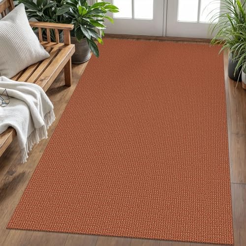 KOZYFLY Kitchen Runner Rug 2x6 ft - Washable Non-Slip Rubber Backed Floor Carpet for Hallways & Entryways, Cotton Materi