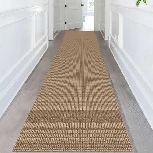 KOZYFLY Kitchen Runner Rug 2x6 ft - Washable Non-Slip Rubber Backed Floor Carpet for Hallways & Entryways, Cotton Materi