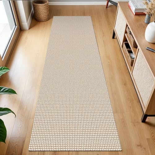 KOZYFLY Kitchen Runner Rug 2x6 ft - Washable Non-Slip Rubber Backed Floor Carpet for Hallways & Entryways, Cotton Materi
