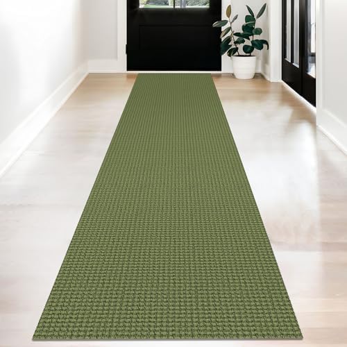 KOZYFLY Kitchen Runner Rug 2x6 ft - Washable Non-Slip Rubber Backed Floor Carpet for Hallways & Entryways, Cotton Materi