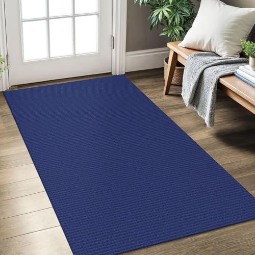 KOZYFLY Kitchen Runner Rug 2x6 ft - Washable Non-Slip Rubber Backed Floor Carpet for Hallways & Entryways, Cotton Materi